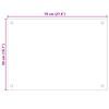 vidaXL Kitchen Backsplash Transparent 70 x 50 cm Tempered Glass