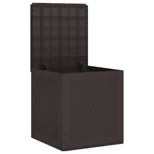 vidaXL Storage Box with Storage Brown 55 x 53 x 57 cm Polypropylene