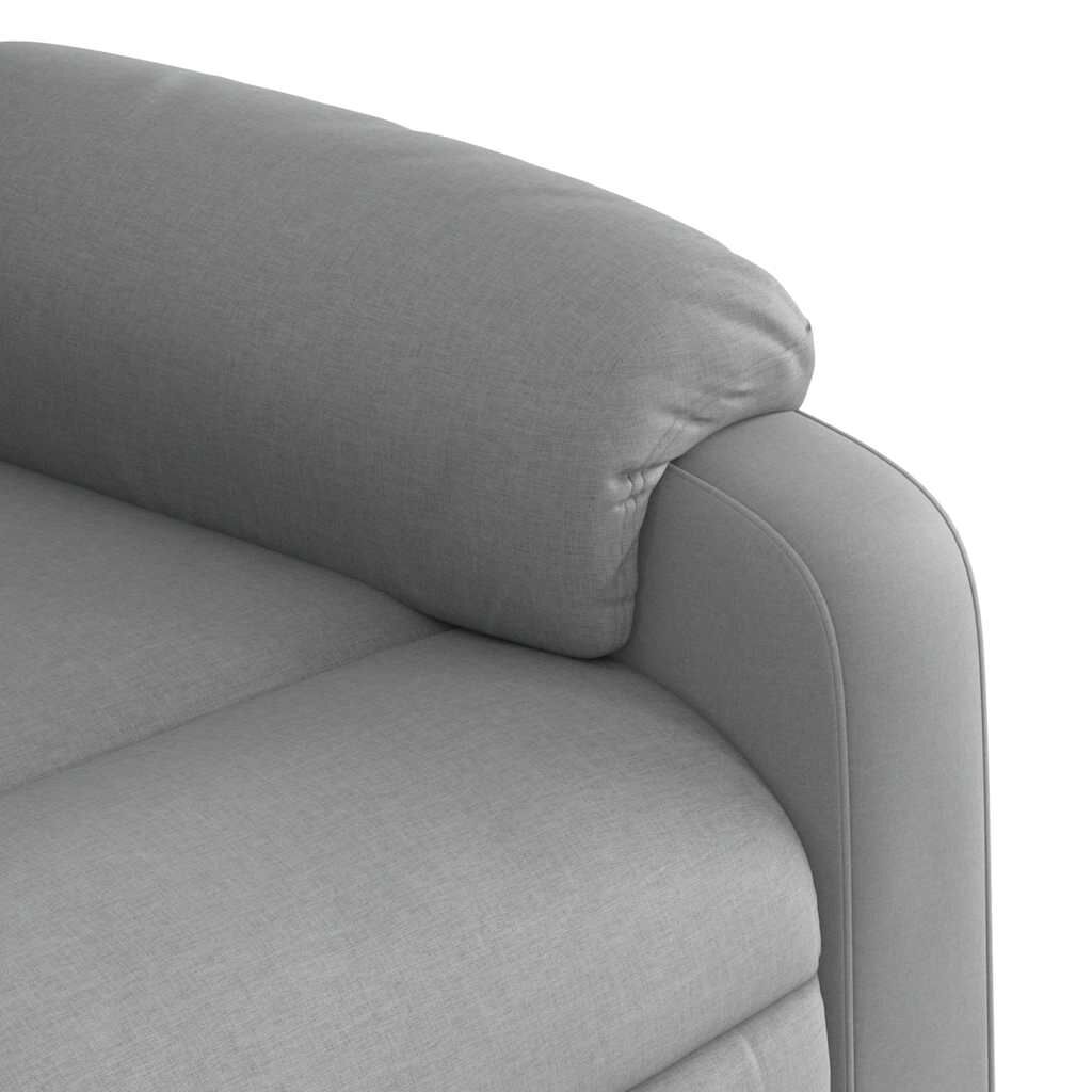 vidaXL Electric Stand up Recliner Chair Light Grey Fabric