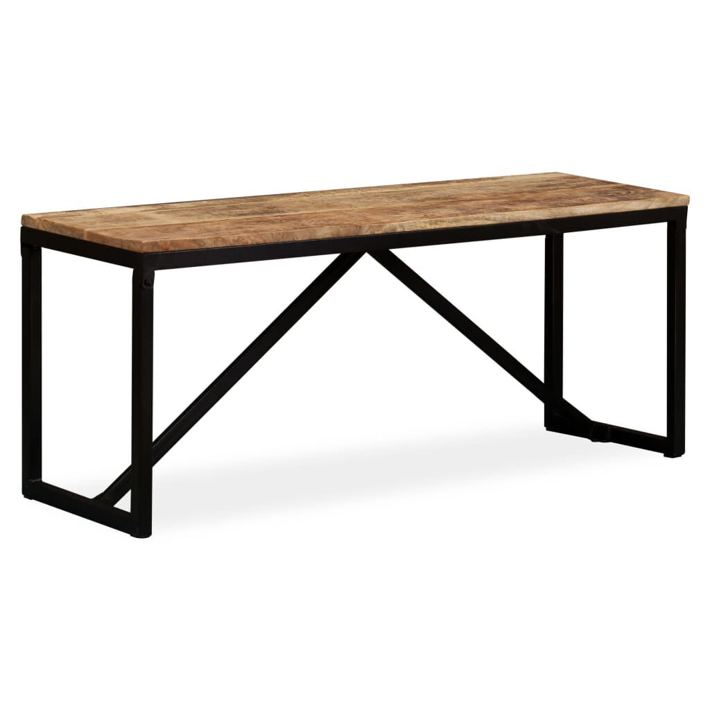 vidaXL Bench Solid Mango Wood 110x35x45 cm