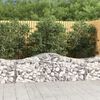 vidaXL Arched Gabion Baskets 9 pcs 200x50x60/80 cm Galvanised Iron