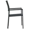 vidaXL 5 Piece Garden Dining Set Black