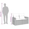 vidaXL Garden Sofa with Cushions 2-Seater Black Poly Rattan