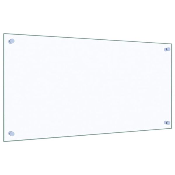vidaXL Kitchen Backsplashes 2 pcs Transparent 80x40 cm Tempered Glass