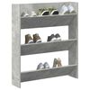 vidaXL Wall Shoe Cabinet Concrete Grey 80x18x90 cm Engineered Wood