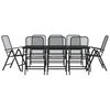 vidaXL 9 Piece Garden Dining Set Anthracite Metal Mesh