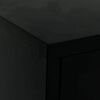 vidaXL TV Cabinet Black 90x30x44 cm Steel and Glass