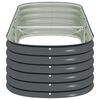 vidaXL Garden Raised Bed 240x80x44 cm Galvanised Steel Grey