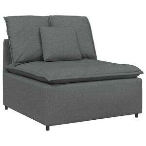 vidaXL Modular Sofa Centre Module with Cushions Dark Grey 100 cm