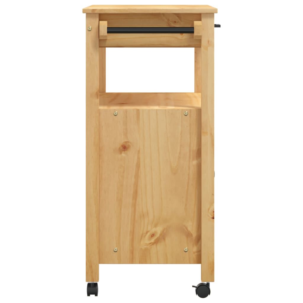 vidaXL Kitchen Trolley MONZA 84x40x90 cm Solid Wood Pine