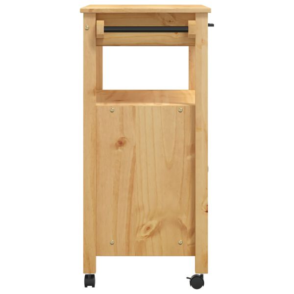 vidaXL Kitchen Trolley MONZA 84x40x90 cm Solid Wood Pine