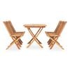 vidaXL 5 Piece Folding Outdoor Dining Set Solid Teak Wood