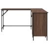 vidaXL Desk Brown Oak 141x141x75 cm Engineered Wood