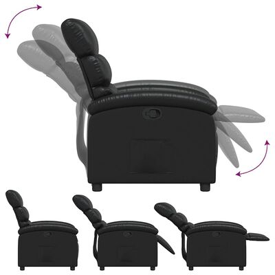 vidaXL Recliner Chair Black Faux Leather