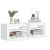 vidaXL Bedside Cabinets 2 pcs with LEDs White 60x35x40 cm