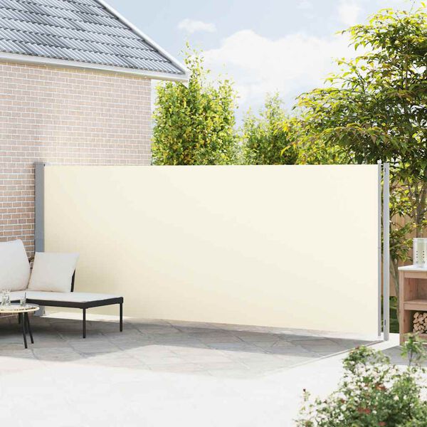 vidaXL Patio Retractable Side Awning 180x600 cm Cream