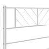 vidaXL Metal Bed Frame without Mattress with Footboard White 100x190cm
