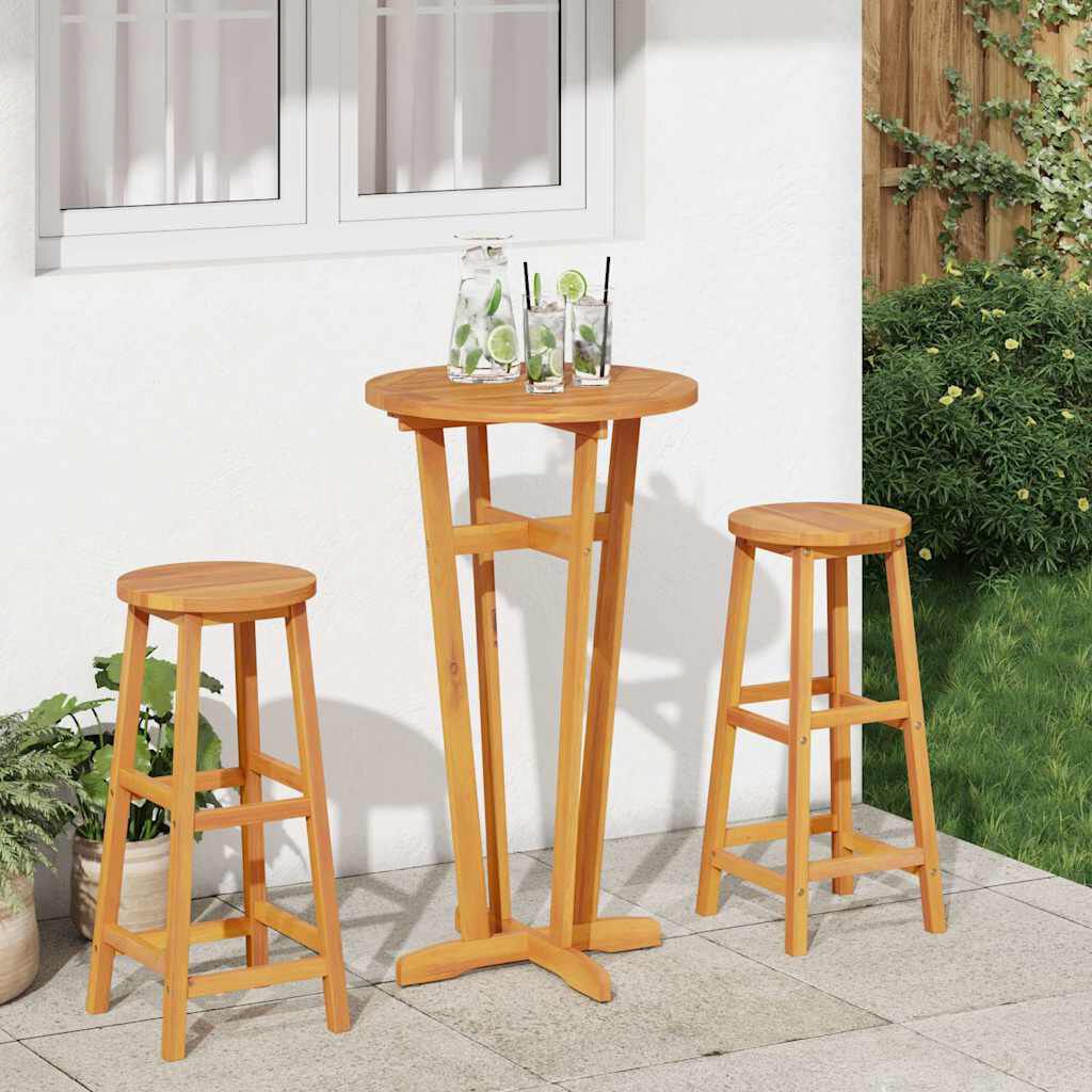 vidaXL Garden Bar Table Ø60x105 cm Solid Wood Acacia