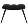 vidaXL Relaxing Chair with a Stool Black Velvet