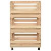 vidaXL Vegetable Trolley 37x30x80 cm Solid Pinewood