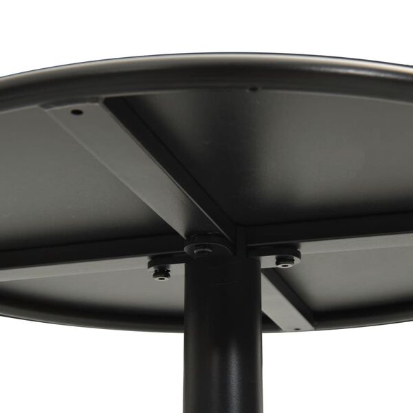 vidaXL Garden Table Round Black Ø60x105 cm Steel