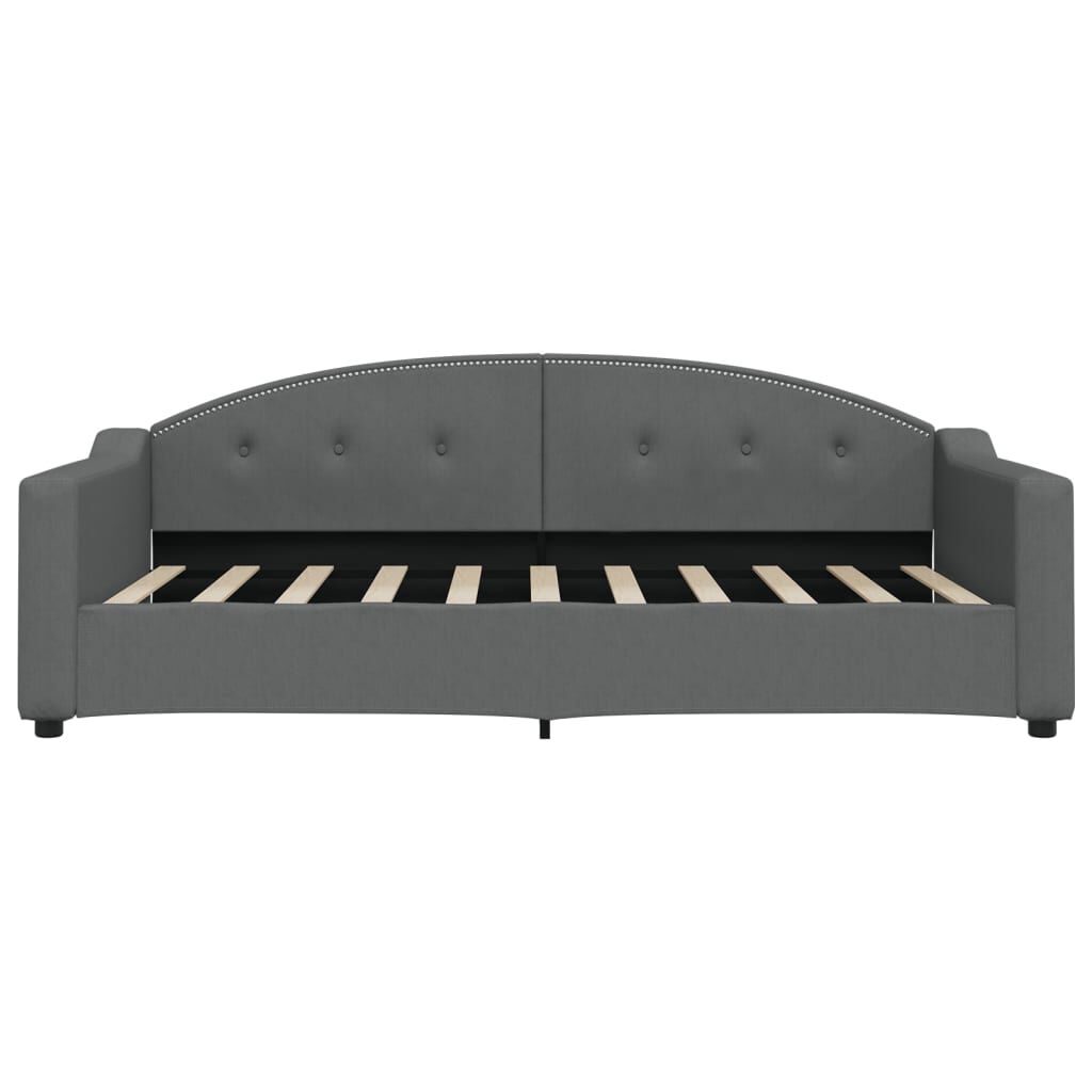 vidaXL Daybed with Trundle without Mattress Dark Grey 100x190 cm