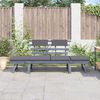 vidaXL Garden Bench with Cushions 2-in-1 190 cm Grey Solid Acacia Wood