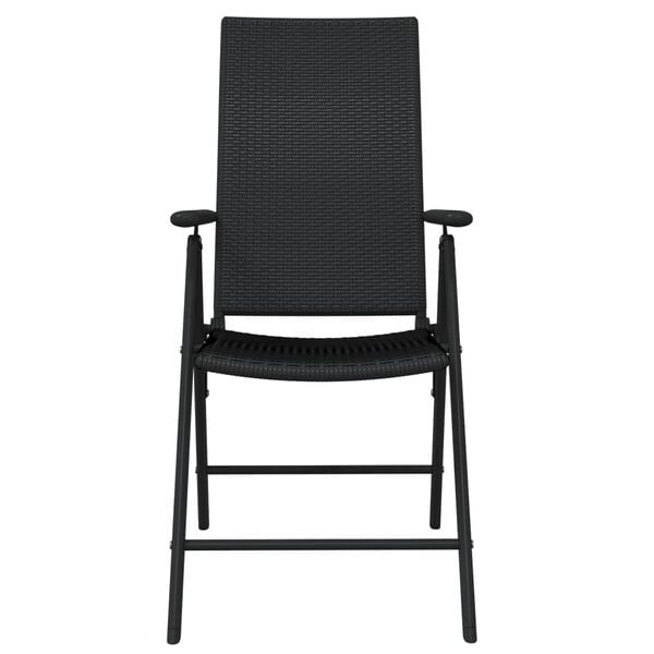 vidaXL 3 Piece Garden Dining Set Black