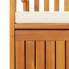 vidaXL Garden Storage Bench Solid Acacia Wood 120x63x84 cm