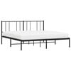 vidaXL Metal Bed Frame without Mattress with Headboard Black 183x213cm