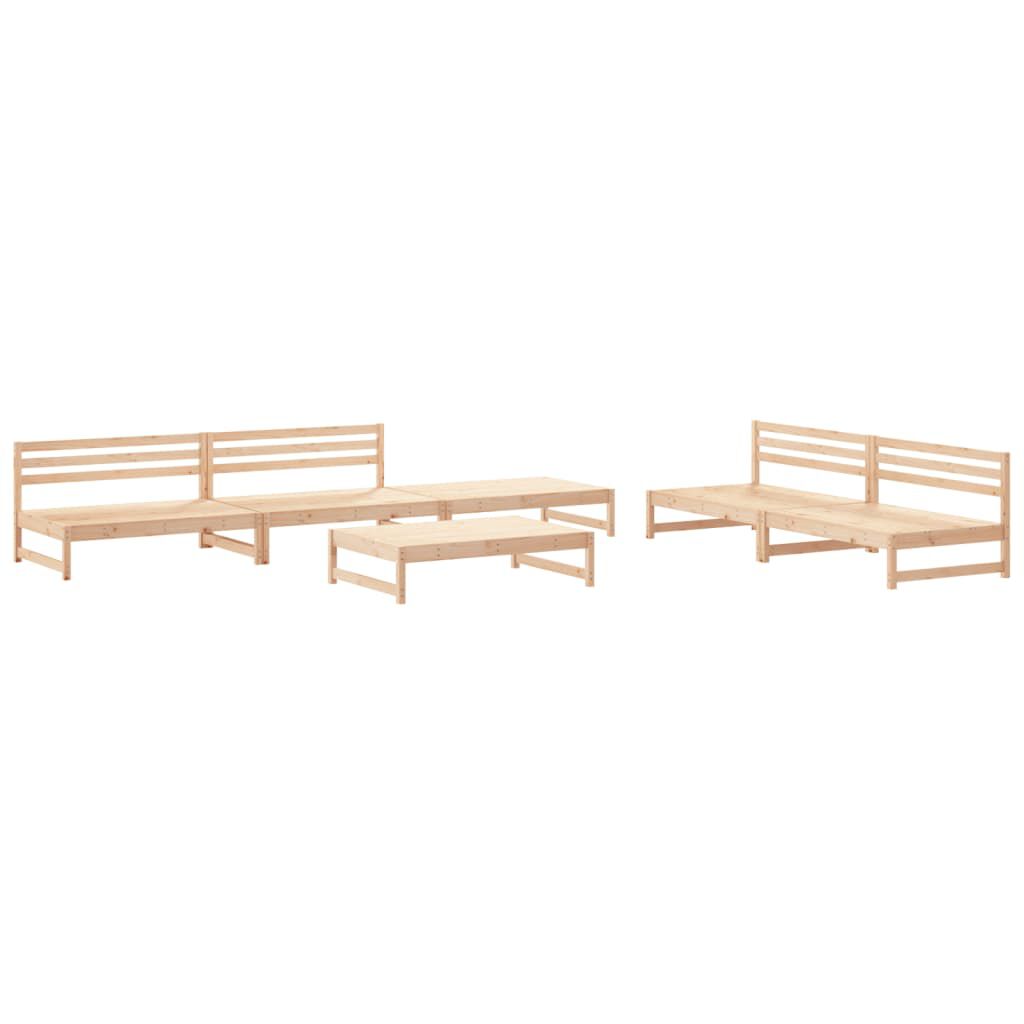 vidaXL 6 Piece Garden Lounge Set Solid Wood Pine