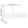 vidaXL Garden Bench with Cream White Cushions Bamboo