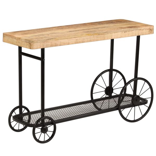 vidaXL Console Table Solid Mango Wood 115x36x76 cm