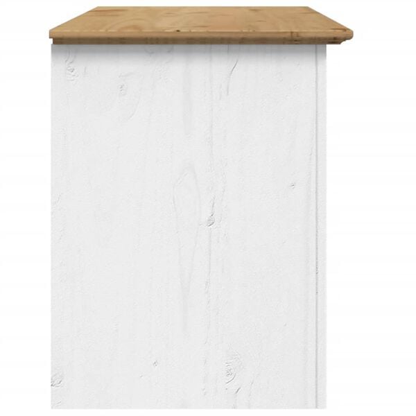 vidaXL TV Cabinet with 2 Drawers BODO Brown 91x43x56 cm Solid Wood Pine