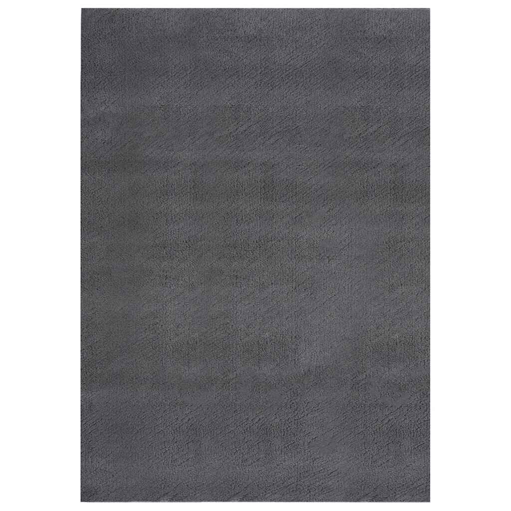 vidaXL Washable Rug Soft Shaggy Anthracite 160x230 cm Anti Slip