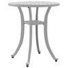 vidaXL Garden Table White &Oslash;48x53 cm Cast Aluminium