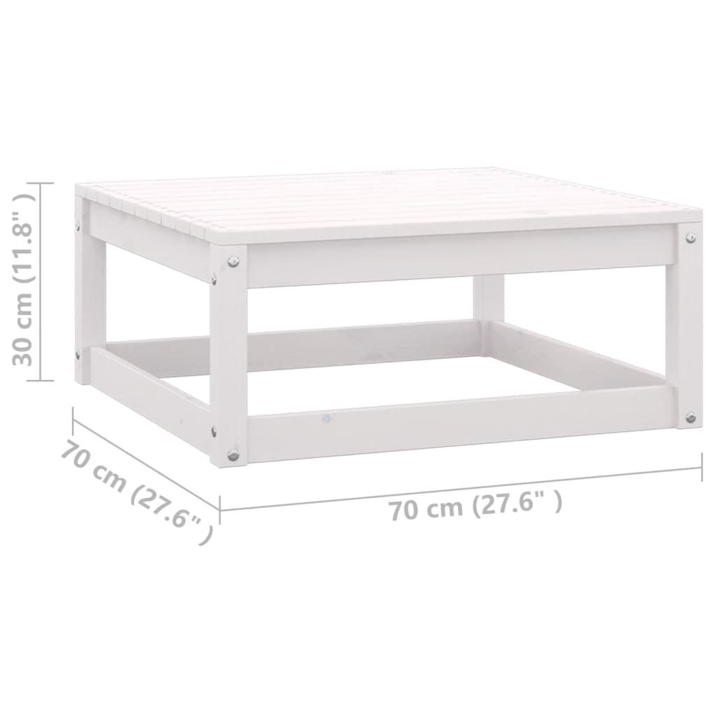 vidaXL 10 Piece Garden Lounge Set with Cushions White Solid Pinewood