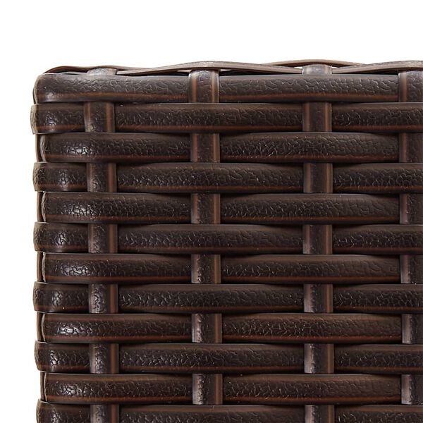 vidaXL 7 Piece Garden Bar Set Brown Poly Rattan