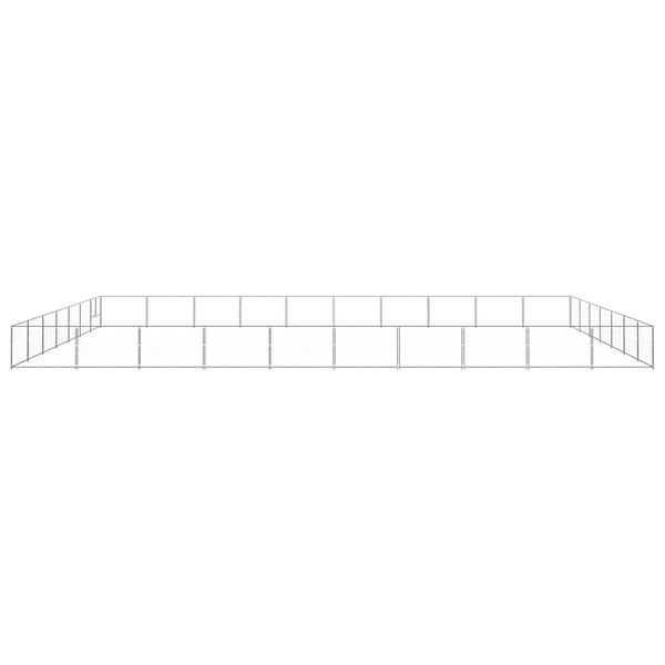 vidaXL Dog Kennel Silver 70 m&sup2; Steel