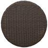 vidaXL 3 Piece Bistro Set with Cushions Brown Poly Rattan