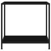 vidaXL Console Table Black 80x35x75 cm Tempered Glass