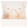 vidaXL Bench White 80x41x77 cm Solid Wood Pine
