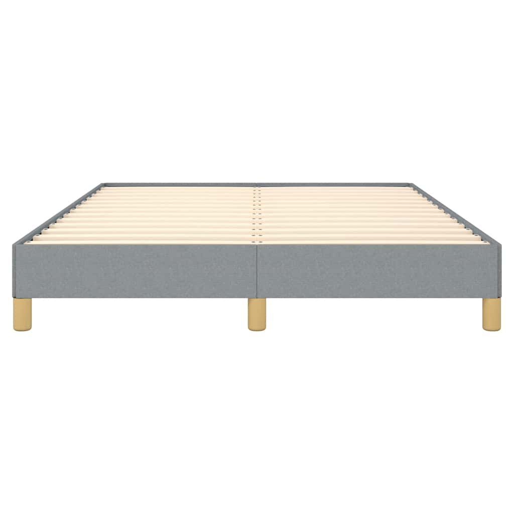 vidaXL Bed Frame without Mattress Light Grey 152x203 cm Queen Fabric