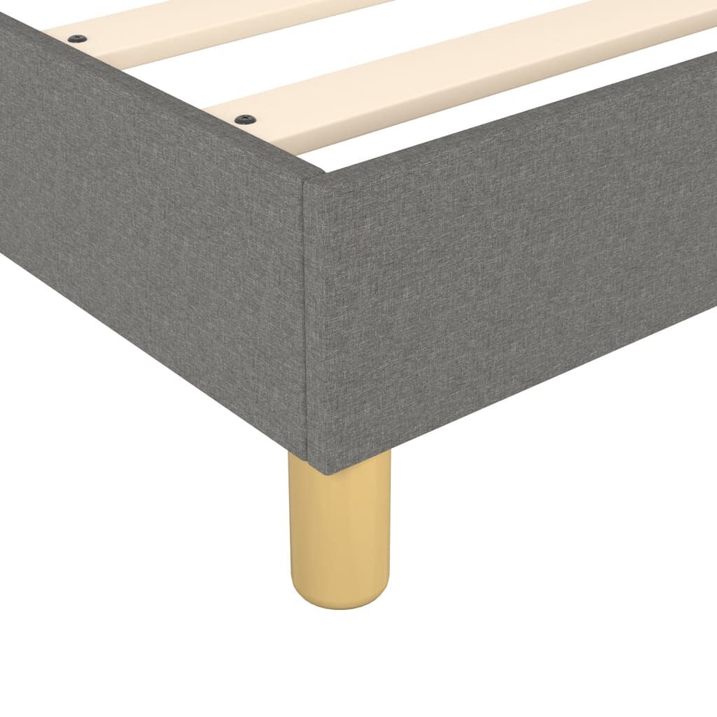 vidaXL Box Spring Bed with Mattress Dark Grey 153x203 cm Queen Size Fabric