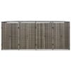 vidaXL Quadruple Wheelie Bin Shed Grey 274x80x117 cm Poly Rattan