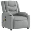 vidaXL Massage Recliner Chair Light Grey Fabric