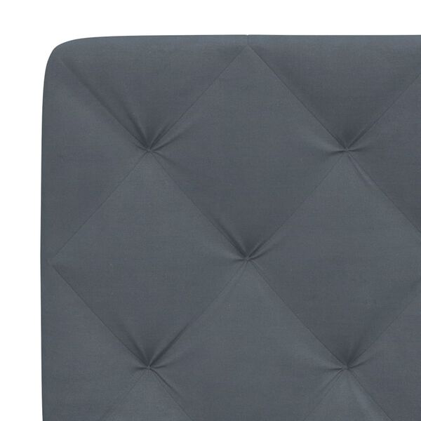 vidaXL Bed Frame with LED without Mattress Dark Grey 137x190 cm Velvet