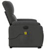 vidaXL Electric Stand up Massage Recliner Chair Dark Grey Microfibre Fabric