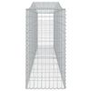 vidaXL Arched Gabion Baskets 4 pcs 400x50x100/120 cm Galvanised Iron