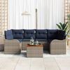 vidaXL Garden Sofa Set 7 pcs Grey Poly rattan
